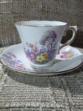 Colclough "English Garden" Tea Cup And Saucer ~ Made In England